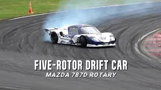 The F1 sounding drift monster - Mad Mike drifting with 5-rotor Mazda 787d