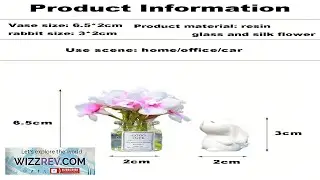 Mini Hydrangea Vase And Sniffing Rabbit Car Interior Decoration Ornaments Car Center Review
