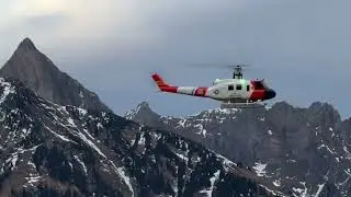 RC helicopter Bell UH-1 HUEY; take off - flying - landing; YUXIANG RC Helicopter F07S with GPS
