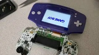 Nintendo Gameboy advance GBA AGS 001 IPS V3 backlit mod Indigo purple number 2.