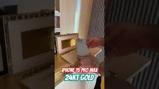 iPhone 15 Pro Max 24KT Gold #watch #iphone15 #iphone15pro #iphone15promax #goldiphone