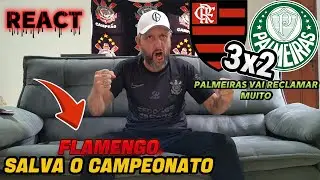 REACT Flamengo 3x2 Palmeiras - MENGÃO MALVADÃO SALVA O CAMPEONATO! CHUPA PORCO!