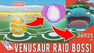 LEVEL 4 VENUSAUR RAID BOSS! POKEMON GO RAID BATTLES! NEW GYM RAIDS GAMEPLAY TIER 4 VENUSAUR!