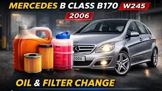 Mercedes B-класс 170 w245 2006 года, масло, масляный фильтр, воздушный/пылевой фильтр, долив омыв...