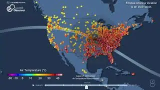 GLOBE Observer Quick Data Viz  - 5 Min Intervals with Eclipse Shadow