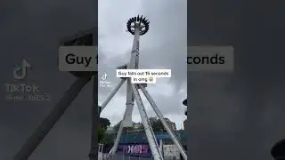 guy falls from ride 😯😯😯😯😓😓😓#viral #shorts #fail #rides #themepark #blogger injury #epicfail #fyp