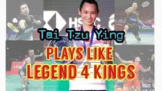 How Tai Tzu Ying plays like LEGEND 4 Kings: Lin Dan, Lee Chong Wei, Taufik & Peter | 戴资颖集男单四大天王技巧于一身