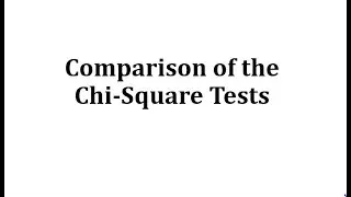 Comparison of Chi-Square Tests