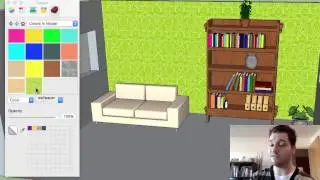 Sketchup Lesson 6: Wallpaper, Textures, Colours, Glass & Art