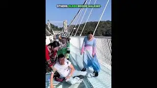 Others Glass bridge walking Vs this girl #troll #trollface #edit #shorts