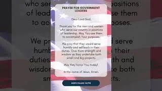 Prayer for Government Leaders
