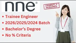 nne is hiring Trainee Engineer | 2026/25/24 Batch | UG/PG | Salary? #itjobs #softwareengineer #job