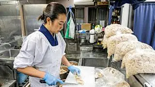 ８時間労働の後に１２０kgのモツを捌くロードサイドの大人気もつ煮女将に1日密着した！