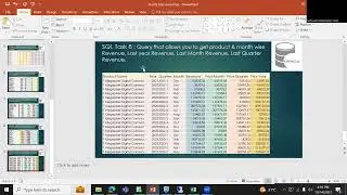 SQL Working Session Task 8: Refer description section to know more about this requirement
