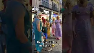 Every evening in benidorm you can see a lot of people dressed up in costumes #benidorm #spain