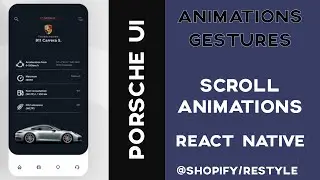 Porsche UI Animation on react native | Scroll Animations+Reanimated 2 & Tap Gestures series [3]