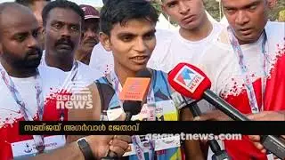 Sanjay agarwal Ice cream seller won first place Kochi Navy Marathon