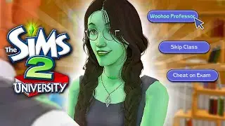 Sims 2 University but she's too busy flirting to pass finals 😭