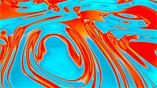🎬 4K Screensaver &ndash; Liquid Reflections in Blue and Red Neon | Loop (No Audio)