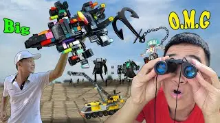 Thử Thách 24h Tập 43 | Phát Hiện Titan Camera Treo Biển Đỏ, Hải Củ Cải Lắp Lego Máy Bay Khổng Lồ