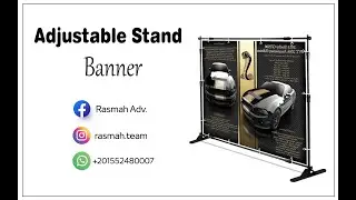 Adjustable banner stand ازاى اركب الادجستيبول بنر