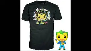 Batman Joker Blacklight Pop! Vinyl Figure with Adult Pop! T-Shirt