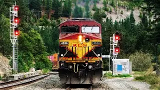 BUSY CPKC & CN FREIGHT TRAINS WORKING THRU CISCO BRIDGES IN THE FRASER CANYON!