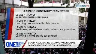 DepEd, naglabas ng bagong panuntunan sa pagpapatupad ng class suspension | One North Central Luzon