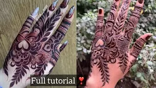 Latest Finger Mehndi Design with Leaves | Simple & Stylish