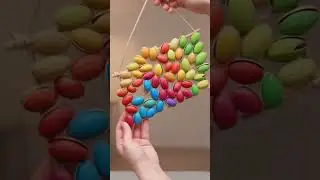 Creativity with waste shells to prepare wall decor 4u !