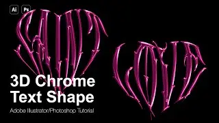3D CHROME Text Shape - Simple & Quick Tutorial