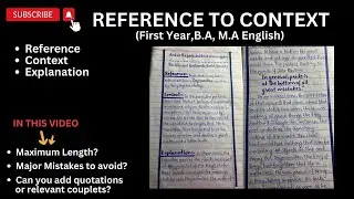 Explanation with Reference to the Context || By Learn With Nadia Hayat
