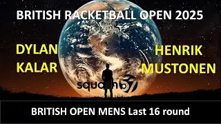 British Racketball Open 2025 Men's Quarter Final Dylan Kalar v Henrik Mustonen
