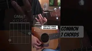 Learn these Open Major7 Chords for beginning guitar players.