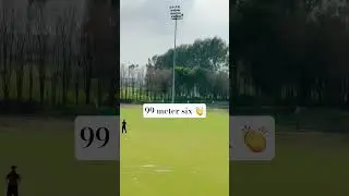 99 meter six 👏 #viralshort #sixes #longestsix #sixhittingchallange #abhibhati #vlogs #sixesshorts