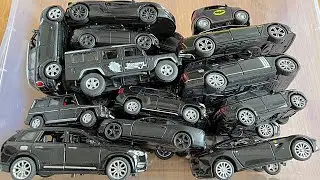 Various Black Models Of  Diecast Model Cars From The Box