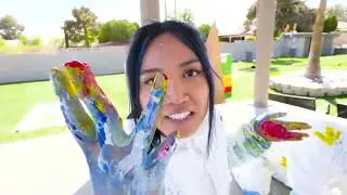Chad Wild Clay! YOU LOSE PAINT YOUR BODY - First To Finish Art School Wins Funny Painting Drawing Ch