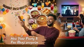New Year Party at Home 🎉 | Pav Bhaji Surprise 🍲 | Friends, Food & Fun