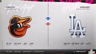 MLB The Show 24 второй тур третья игра Baltimor ORIOLES (6) - Los Angeles DODGERS (5)