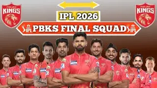 IPL 2026 - Punjab Kings Full & Final Squad | PBKS Team 2026 Players List | PBKS 2026 Squad 