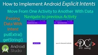 Intents in Android in Urdu | Pass data To Activity | Explicit Intent | DevsCoding