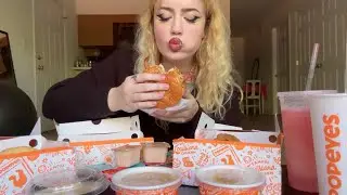 Giant Popeyes Mukbang *HOW I GOT SCAMMED FOR  4K STORYTIME*