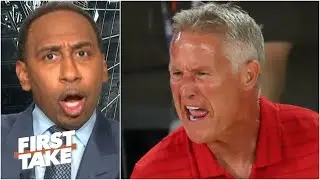 Stephen A. predicts Brett Brown will be fired after the 76ers got swept by the Celtics | First Take