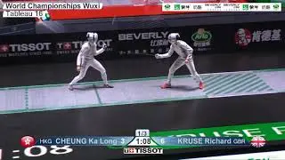 2018 244 T16 05 M F Individual Wuxi World Championships GREEN KRUSE GBR vs CHEUNG HKG