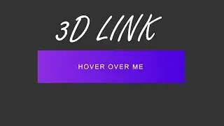 3D Cube link - How to create 3D link using HTML and CSS