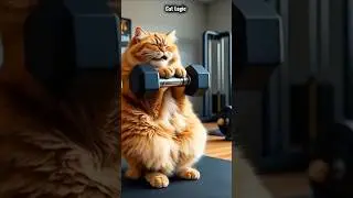 Gym Cat Training Day | Strongest Orange Cat at the Gym #catlogic #ai #viral #gymcat #funnycats