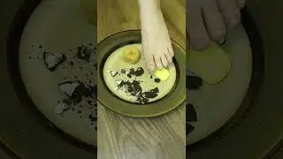 crushing food ASMR feet