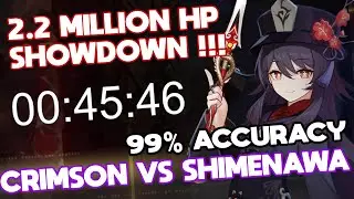 ULTIMATE HU TAO SHIMENAWA VS CRIMSON SHOWDOWN! 2.2 MILLION HP USING DRAGON'S BANE!