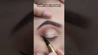 Golden Glam Eyemakeup Tutorial #shorts #SummerOfShorts #eyemakeup #makeuptutorial #asmakhan