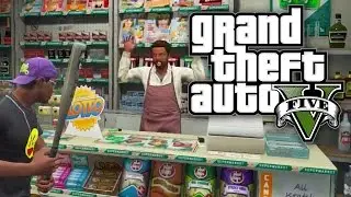 GTA 5 CHALLENGE - ROB 5 STORES WITHOUT KILLING! (GTA V Online)